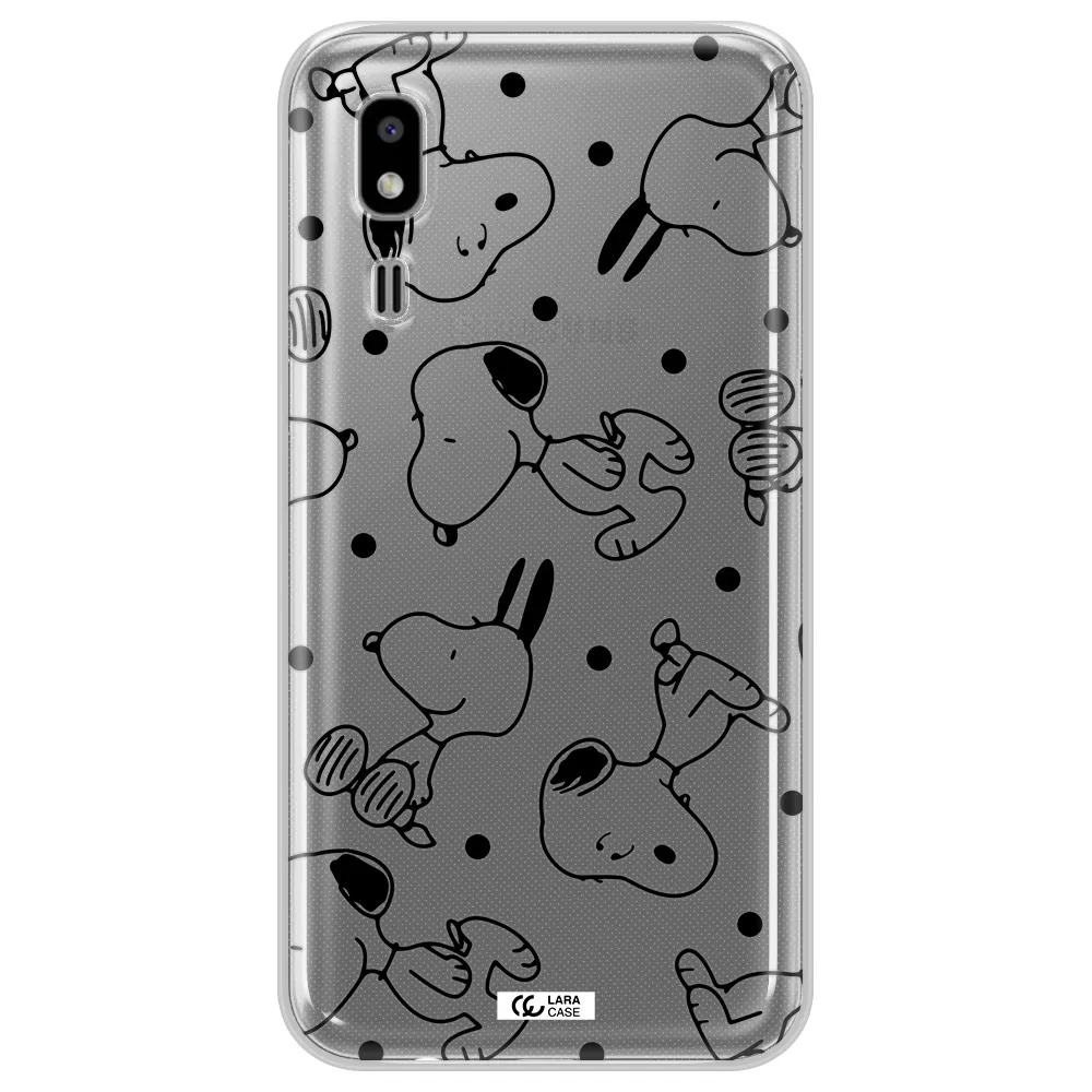 a pattern of cartoon characters Samsung A2 Core Clear TPU Case