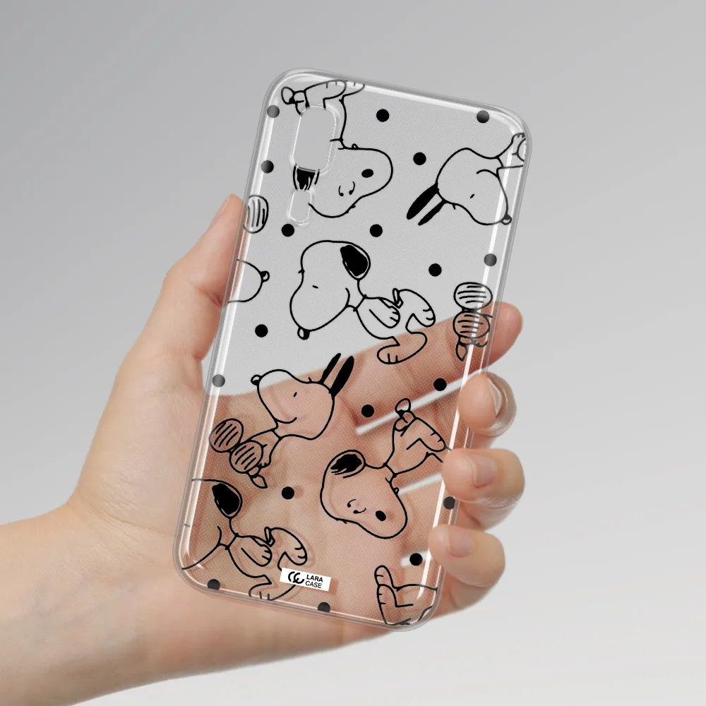 a pattern of cartoon characters Samsung A2 Core Clear TPU Case