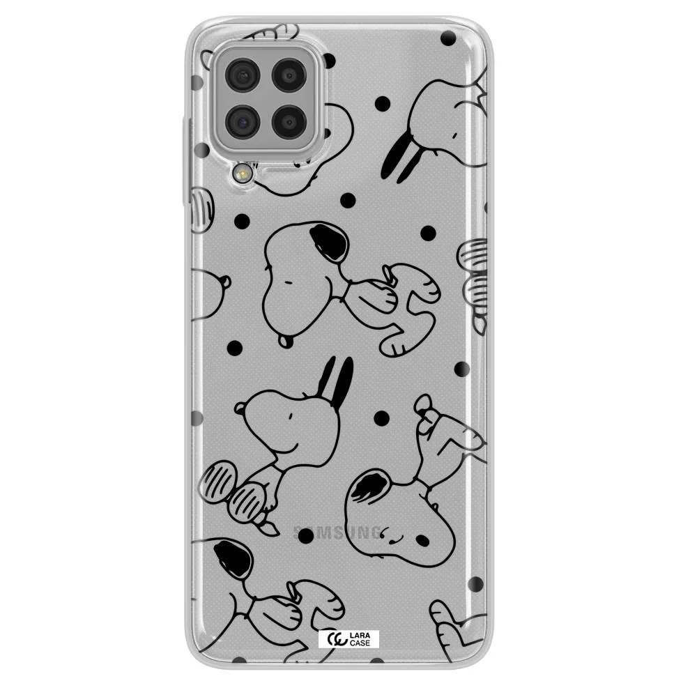 a pattern of cartoon characters Samsung A22 4g Clear TPU Case