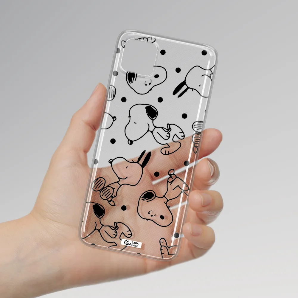a pattern of cartoon characters Samsung A22 5g Clear TPU Case