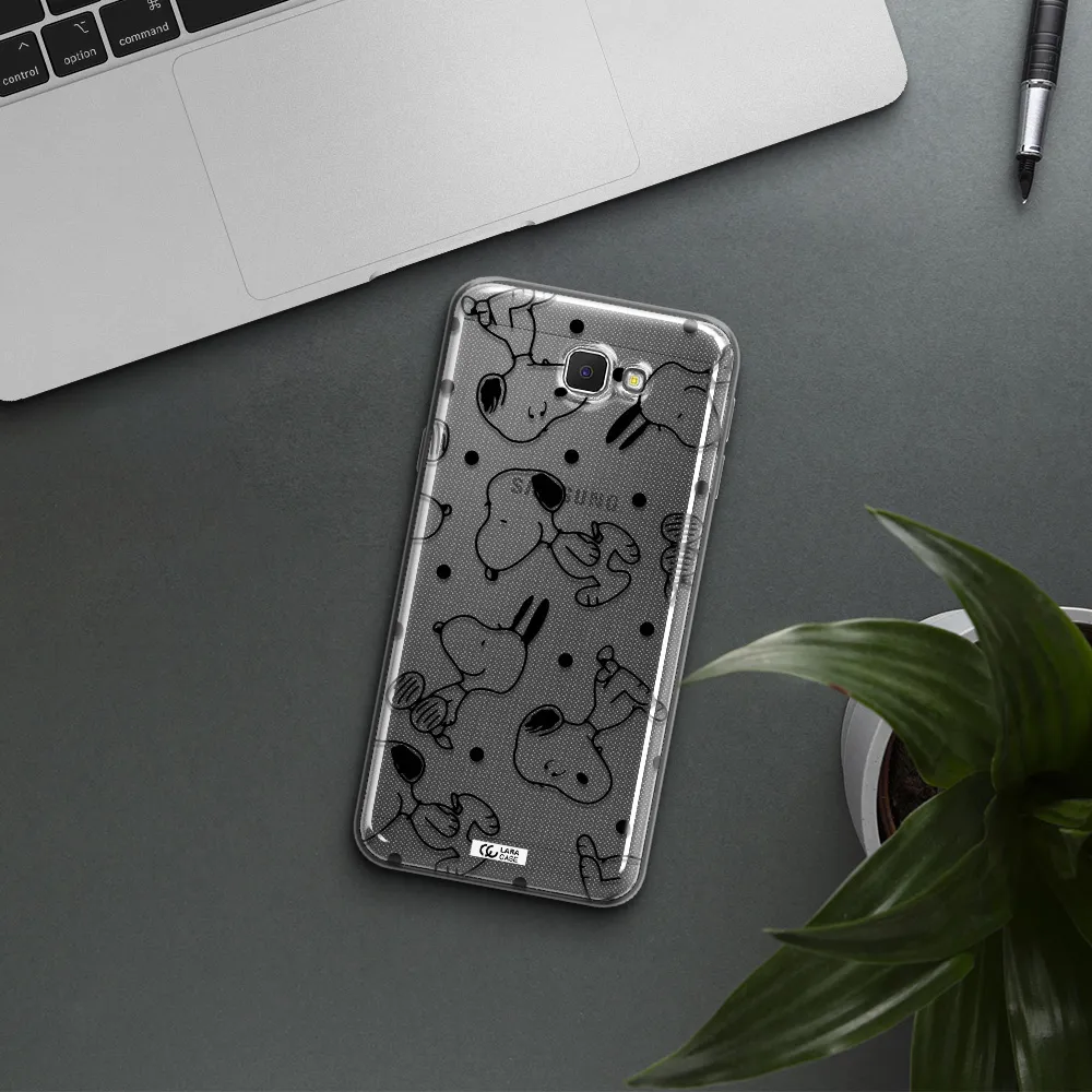 a pattern of cartoon characters Samsung J5 Prime Clear TPU Case