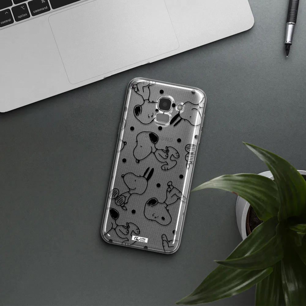 a pattern of cartoon characters Samsung J6 Clear TPU Case