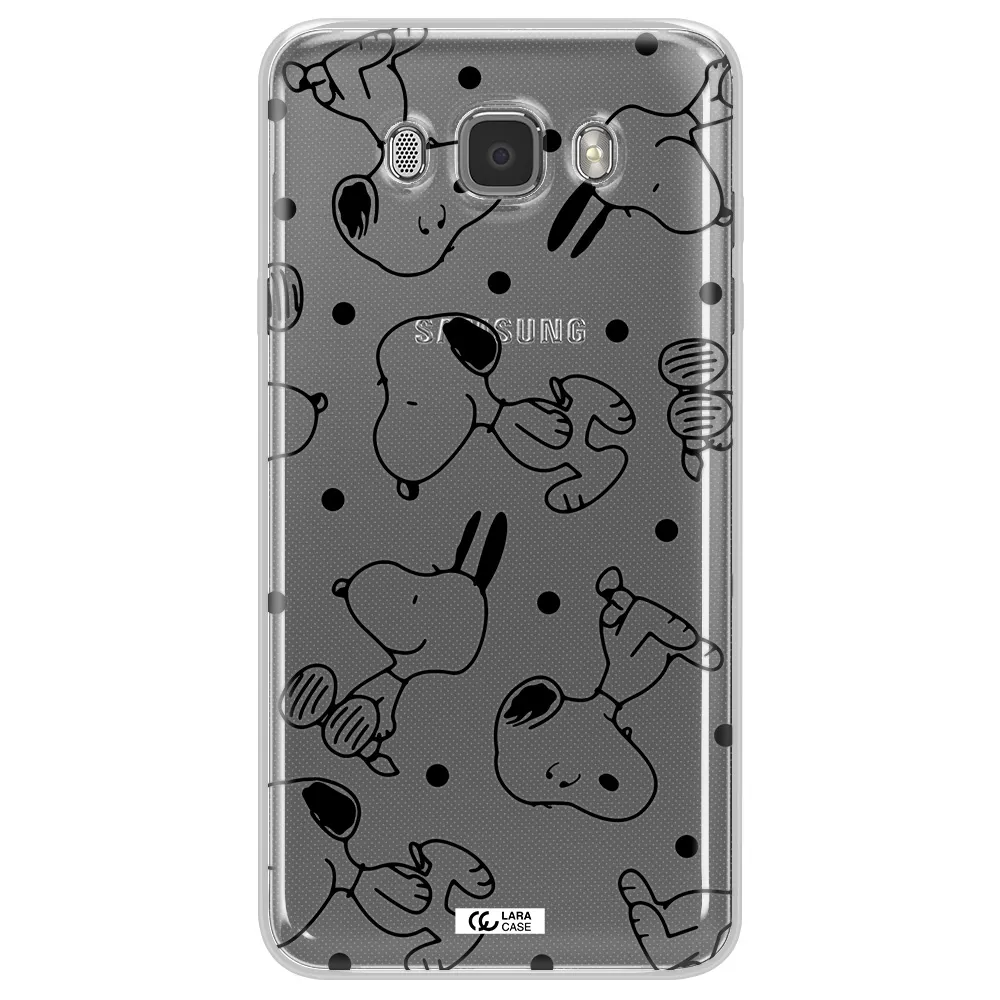 a pattern of cartoon characters Samsung J7 2016 Clear TPU Case