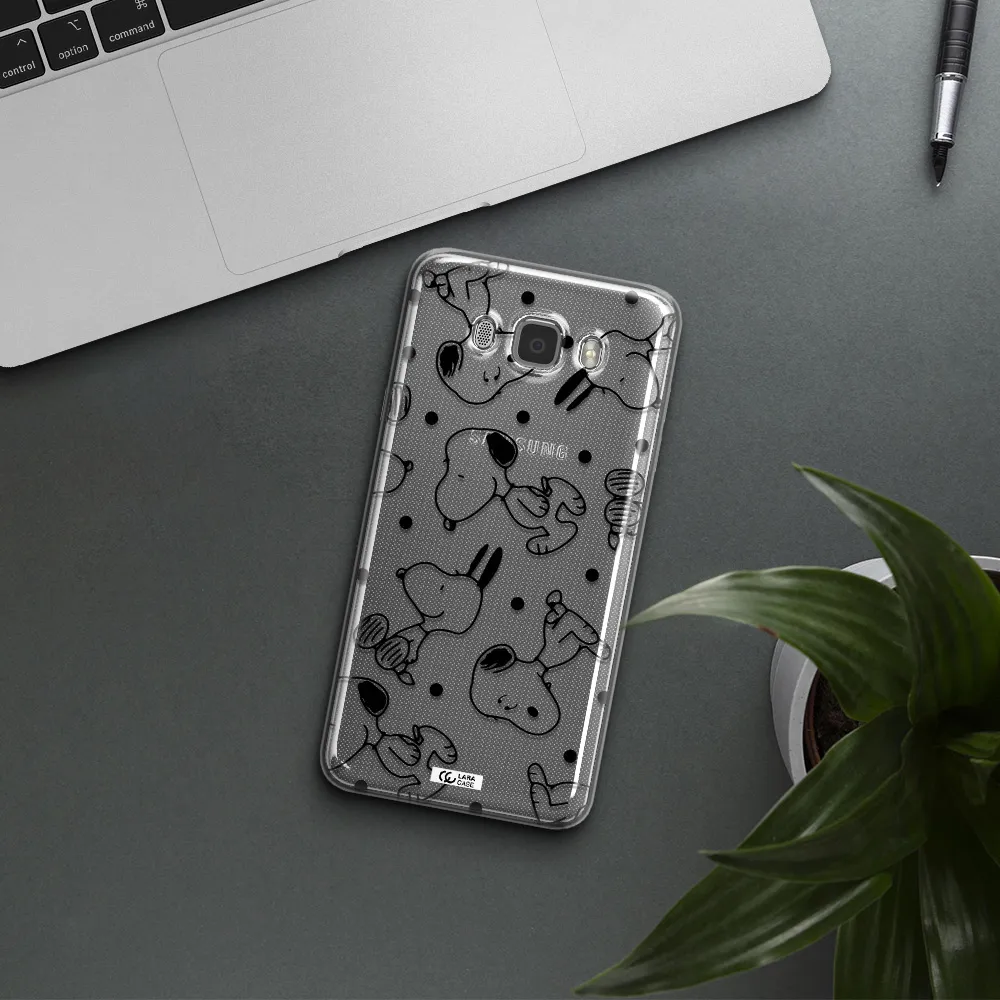 a pattern of cartoon characters Samsung J7 2016 Clear TPU Case