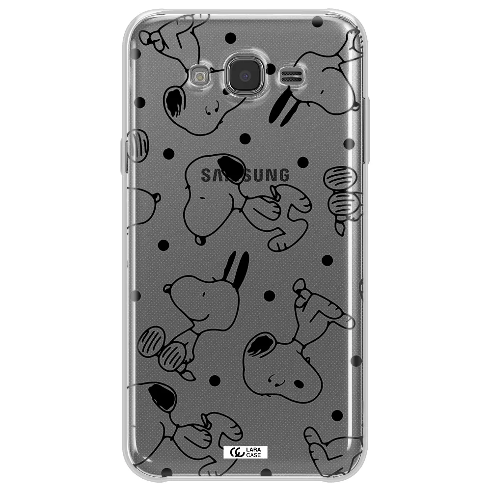 a pattern of cartoon characters Samsung J7 Clear TPU Case