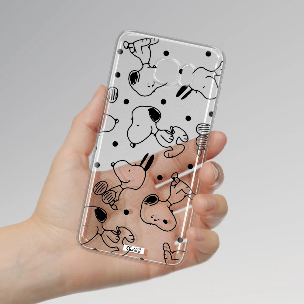 a pattern of cartoon characters Samsung Note 5 Clear TPU Case