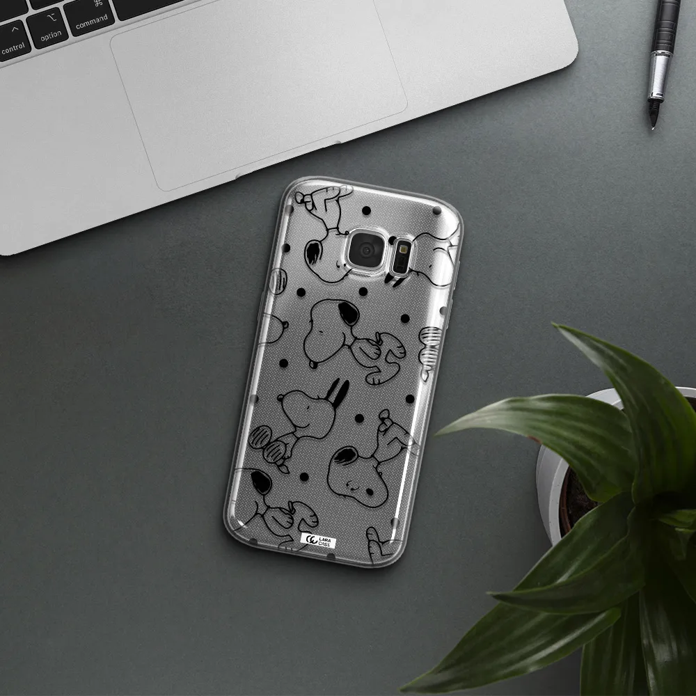a pattern of cartoon characters Samsung S 7 Clear TPU Case