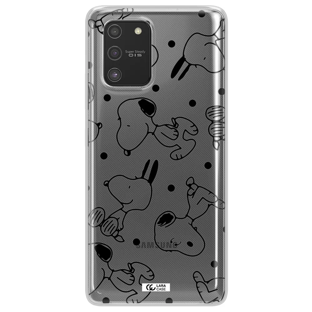 a pattern of cartoon characters Samsung S10 Lite Clear TPU Case