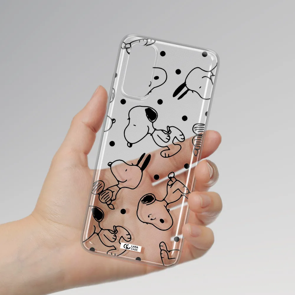 a pattern of cartoon characters Samsung S20 Clear TPU Case