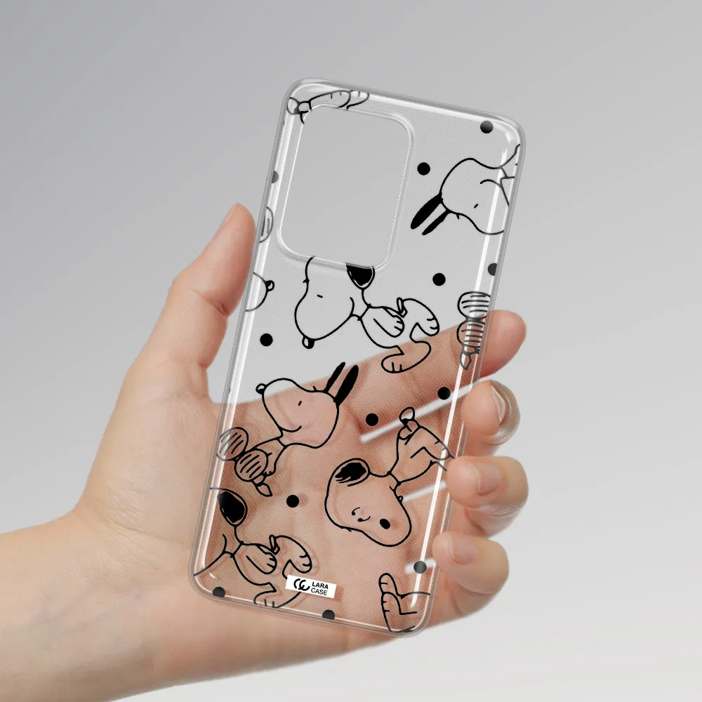a pattern of cartoon characters Samsung S20 Ultra Clear TPU Case