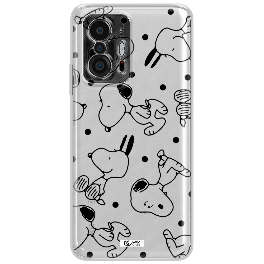 A Pattern Of Cartoon Characters Xiaomi 11T Clear Tpu Case