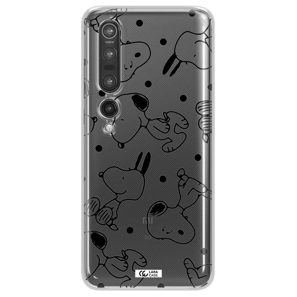 a pattern of cartoon characters Xiaomi Mi 10 Pro Clear TPU Case