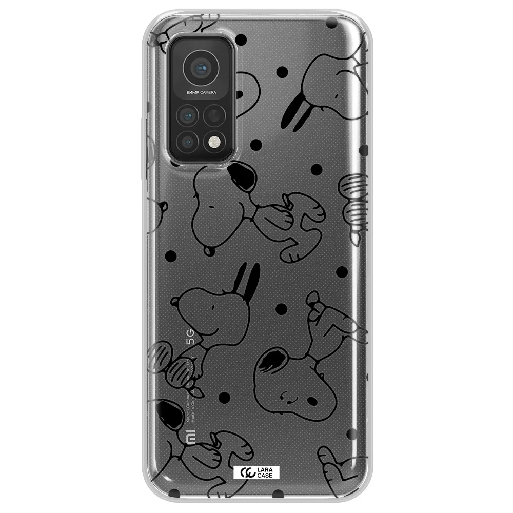 a pattern of cartoon characters Xiaomi Mi 10T Clear TPU Case