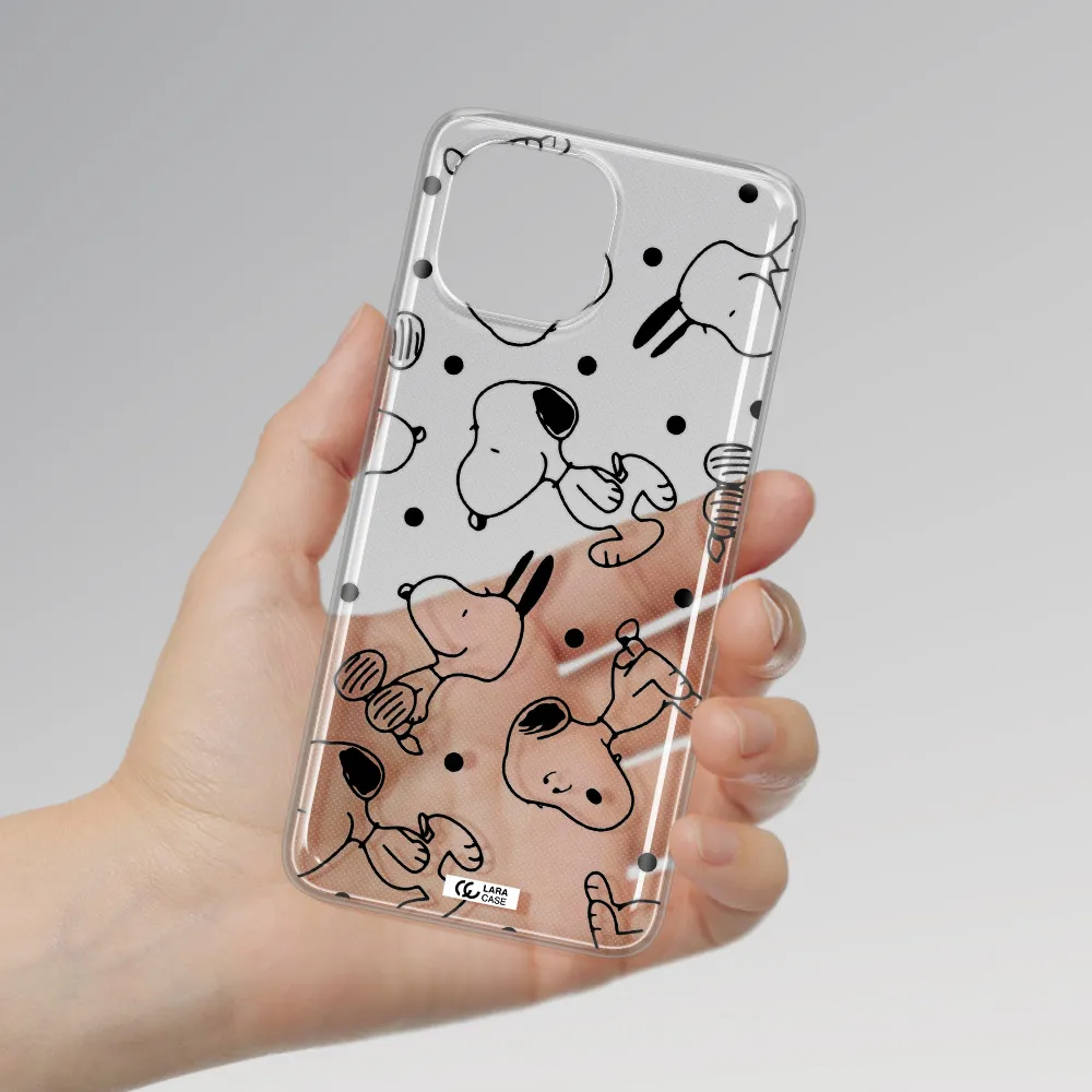 a pattern of cartoon characters Xiaomi Mi 11 Lite Clear TPU Case