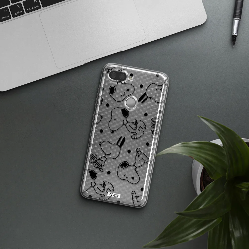 a pattern of cartoon characters Xiaomi Mi 8 Lite Clear TPU Case