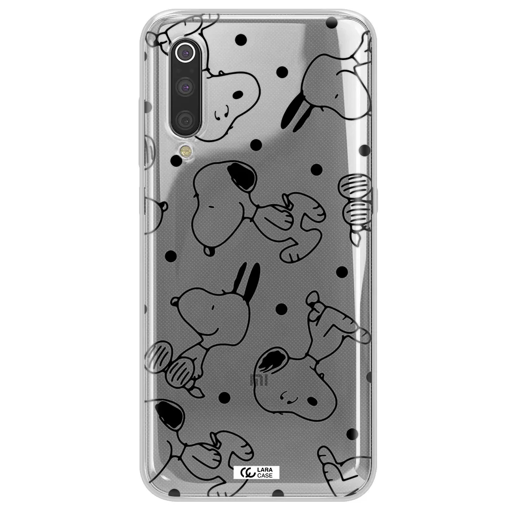 a pattern of cartoon characters Xiaomi Mi 9 Clear TPU Case