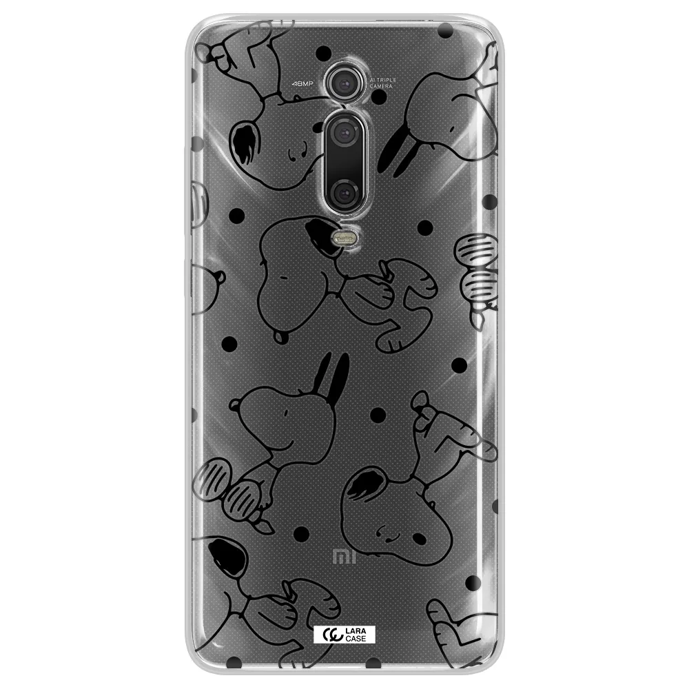 a pattern of cartoon characters Xiaomi Mi 9T Clear TPU Case