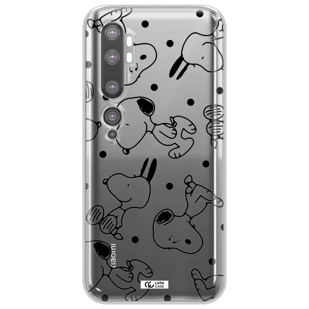 a pattern of cartoon characters Xiaomi Mi Note 10 Clear TPU Case