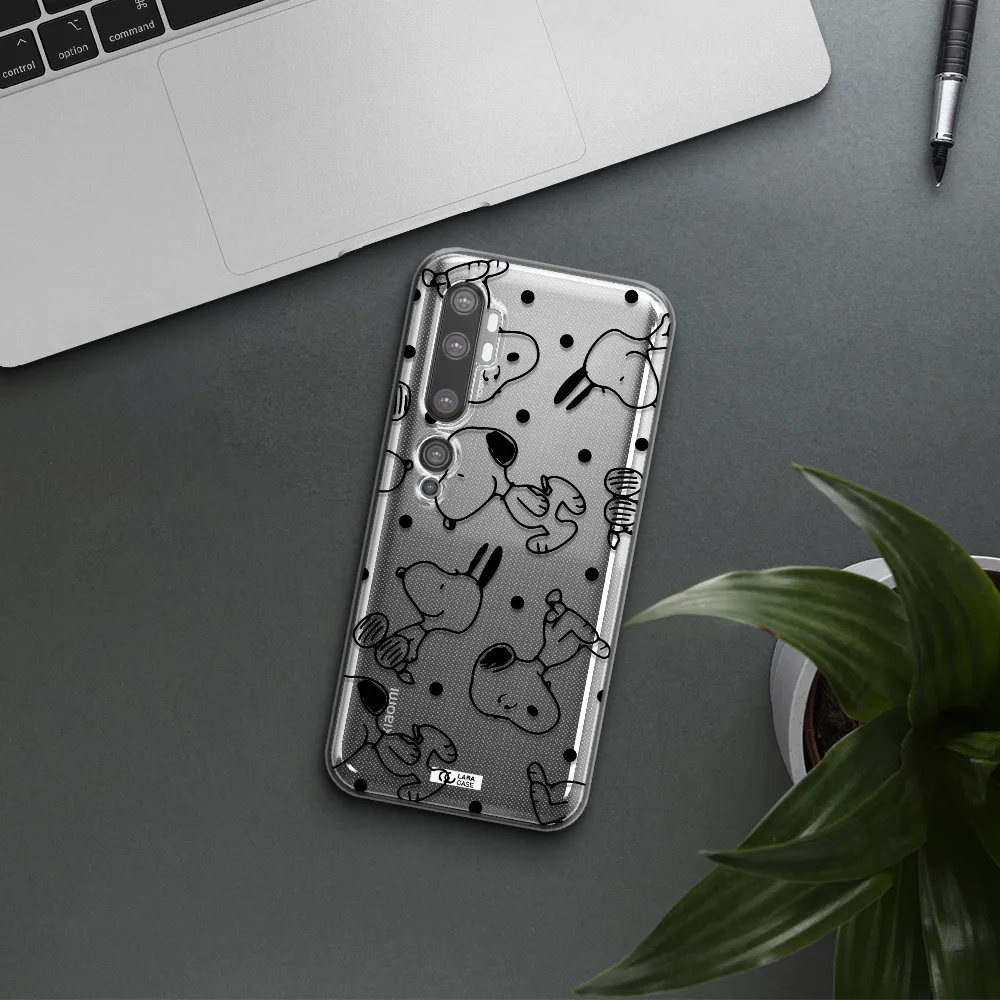 a pattern of cartoon characters Xiaomi Mi Note 10 Clear TPU Case