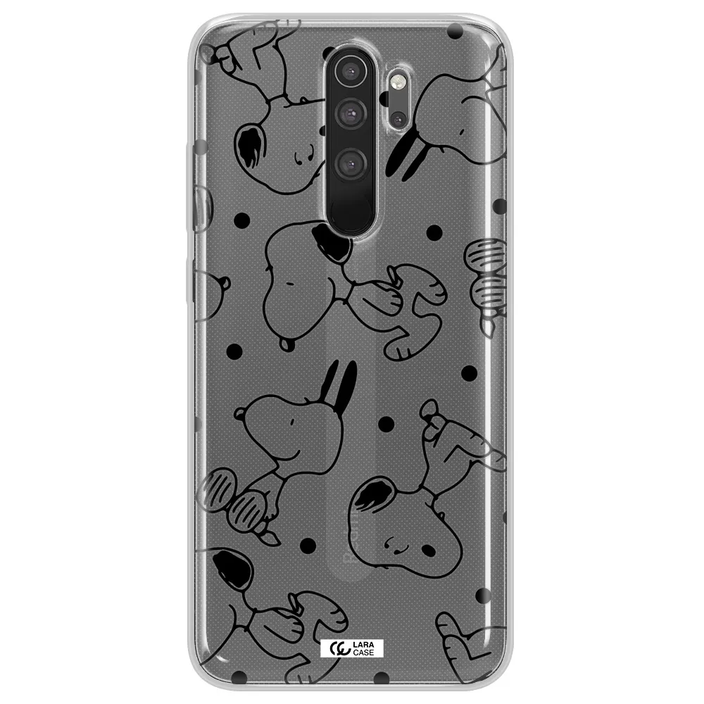 a pattern of cartoon characters Xiaomi Note 8 Pro Clear TPU Case
