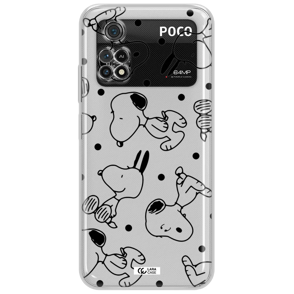 A Pattern Of Cartoon Characters Xiaomi Poco M4 Pro 4G Clear Tpu Case