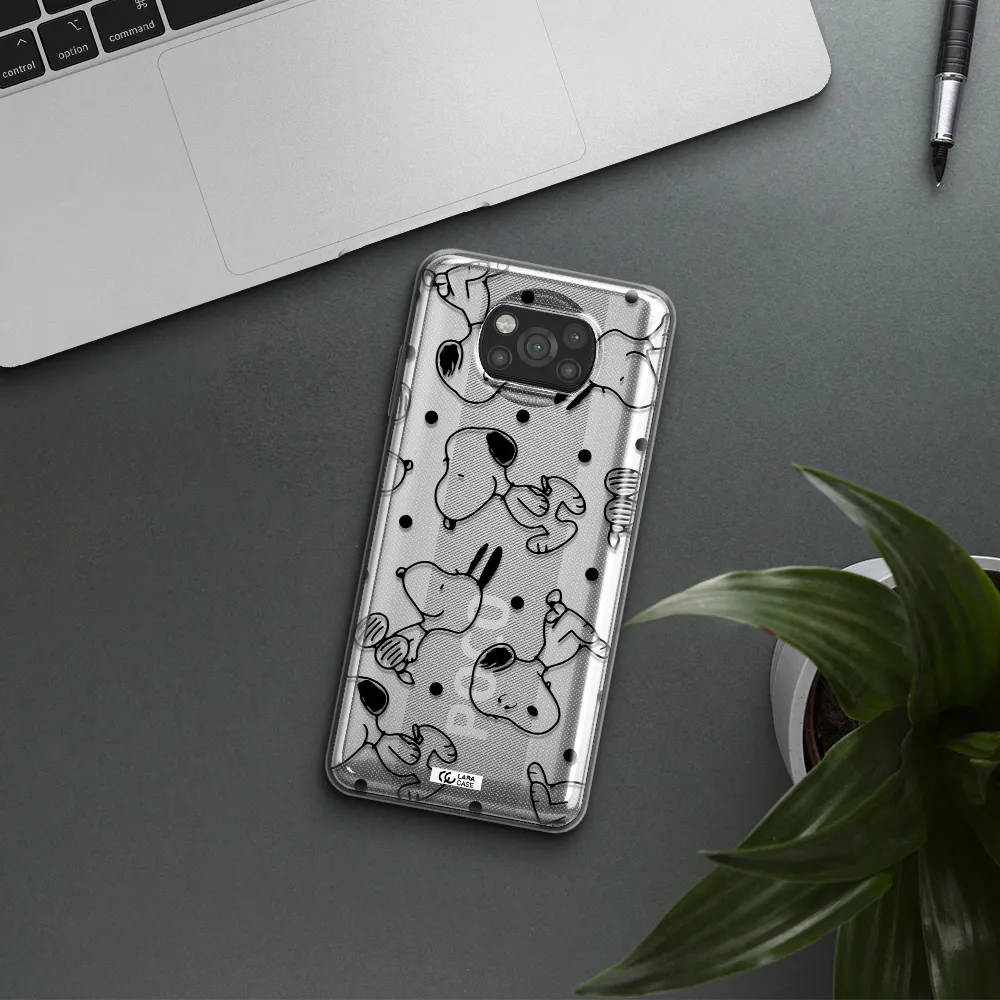 a pattern of cartoon characters Xiaomi Poco X3 Clear TPU Case