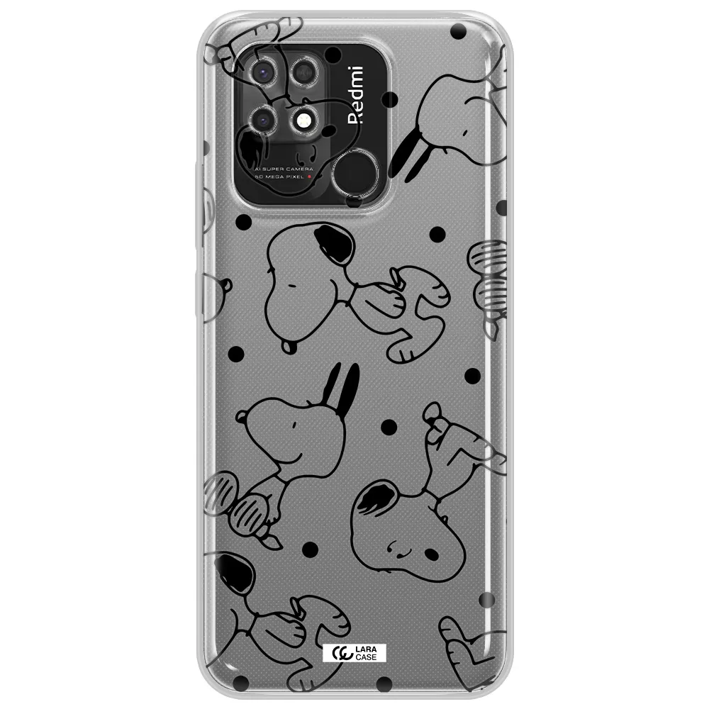 a pattern of cartoon characters Xiaomi Redmi 10C Clear TPU Case