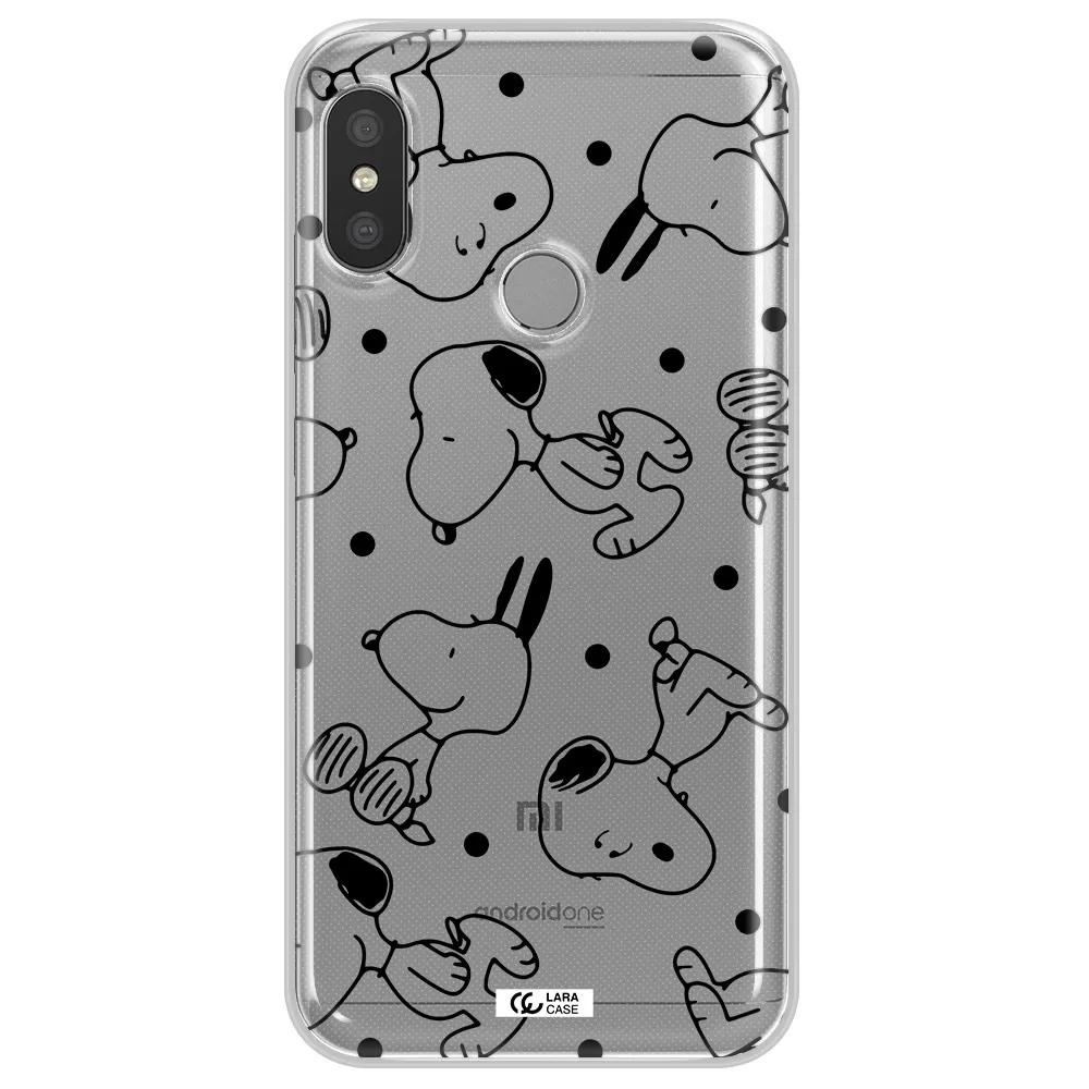 a pattern of cartoon characters Xiaomi Redmi 6 Pro Clear TPU Case