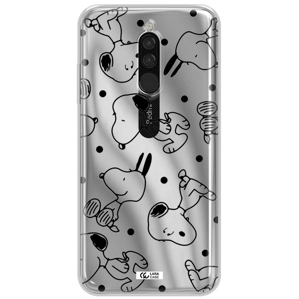 A Pattern Of Cartoon Characters Xiaomi Redmi 8 Clear Tpu Case