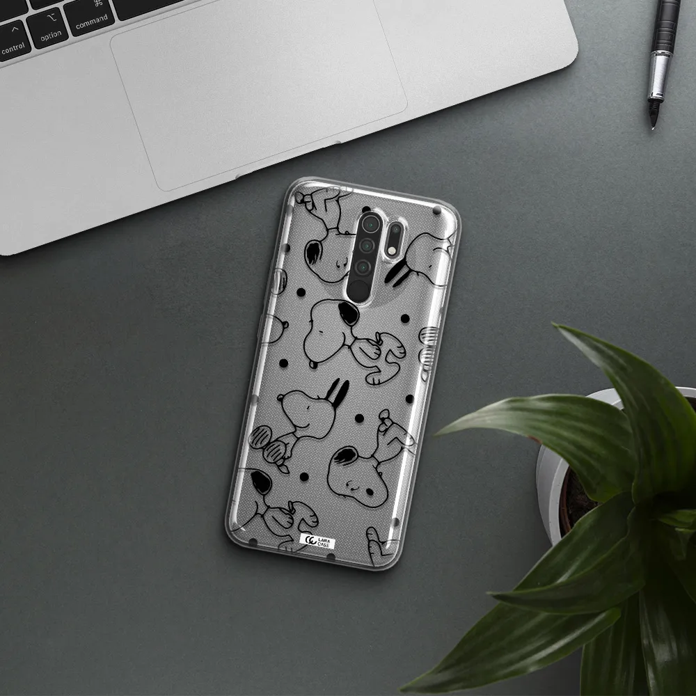 a pattern of cartoon characters Xiaomi Redmi 9 Clear TPU Case