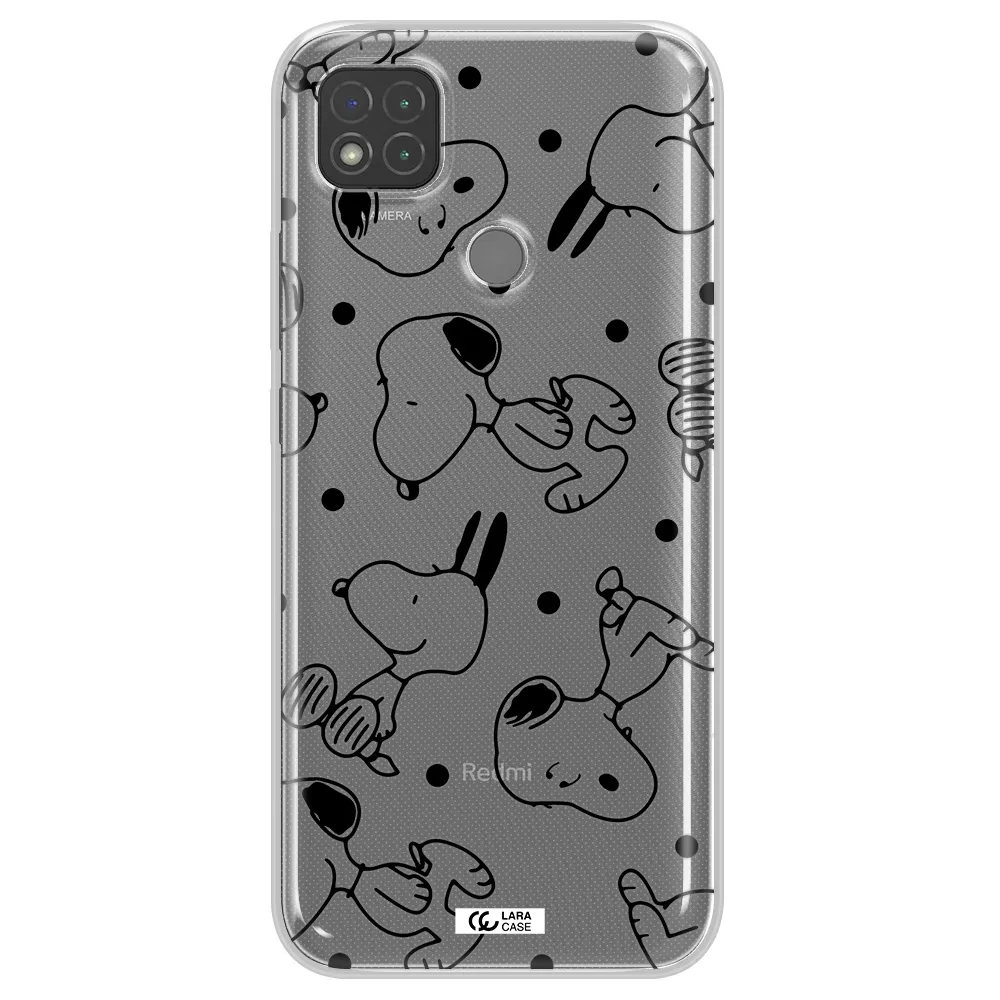 a pattern of cartoon characters Xiaomi Redmi 9C Clear TPU Case