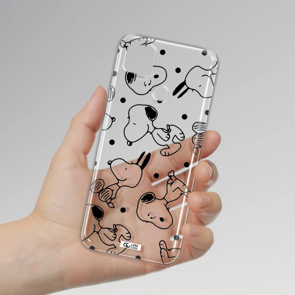 a pattern of cartoon characters Xiaomi Redmi 9C Clear TPU Case