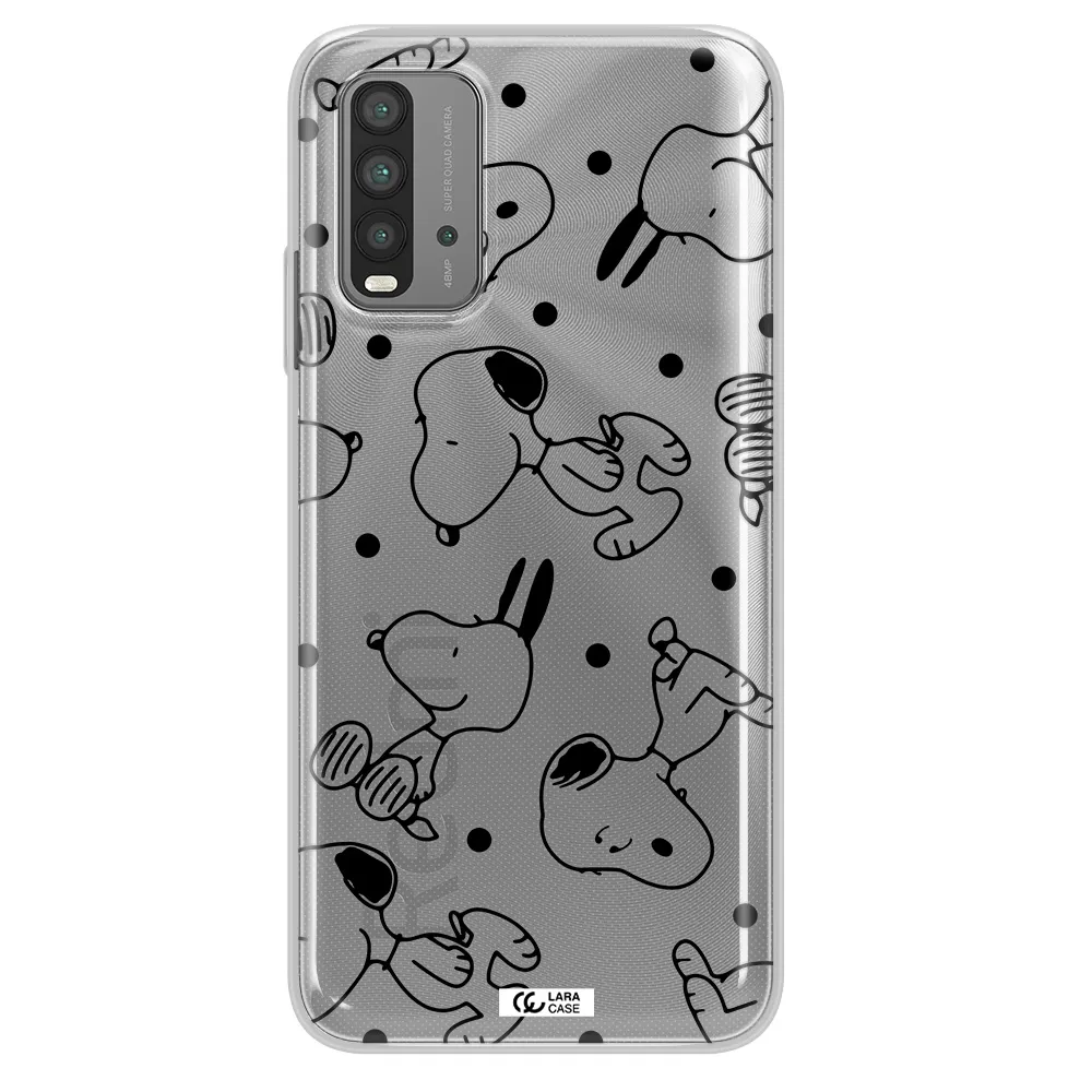 a pattern of cartoon characters Xiaomi Redmi 9T Clear TPU Case