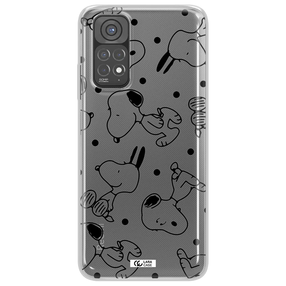a pattern of cartoon characters Xiaomi Redmi Note 11 Clear TPU Case