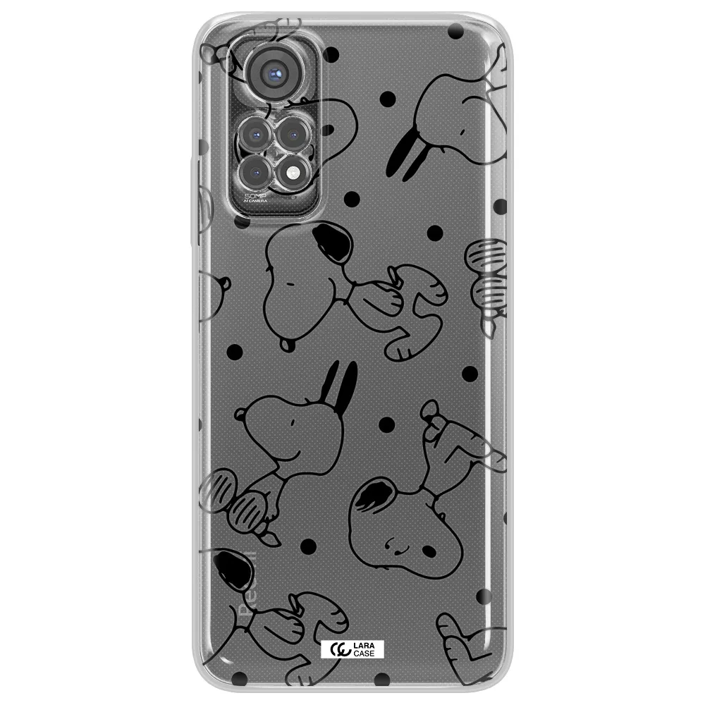 A Pattern Of Cartoon Characters Xiaomi Redmi Note 11S Clear Tpu Case
