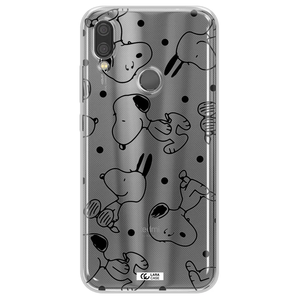 a pattern of cartoon characters Xiaomi Redmi Note 7 Clear TPU Case