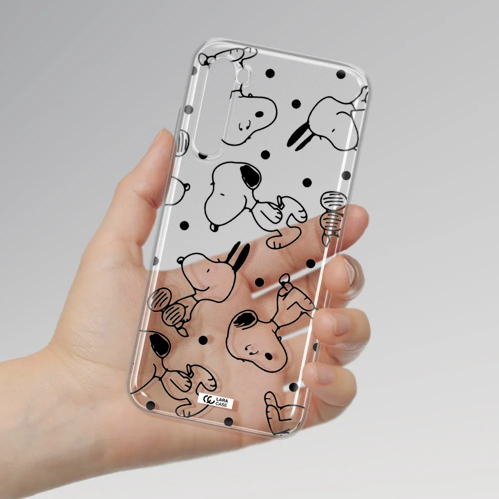 A Pattern Of Cartoon Characters Xiaomi Redmi Note 8T Clear Tpu Case