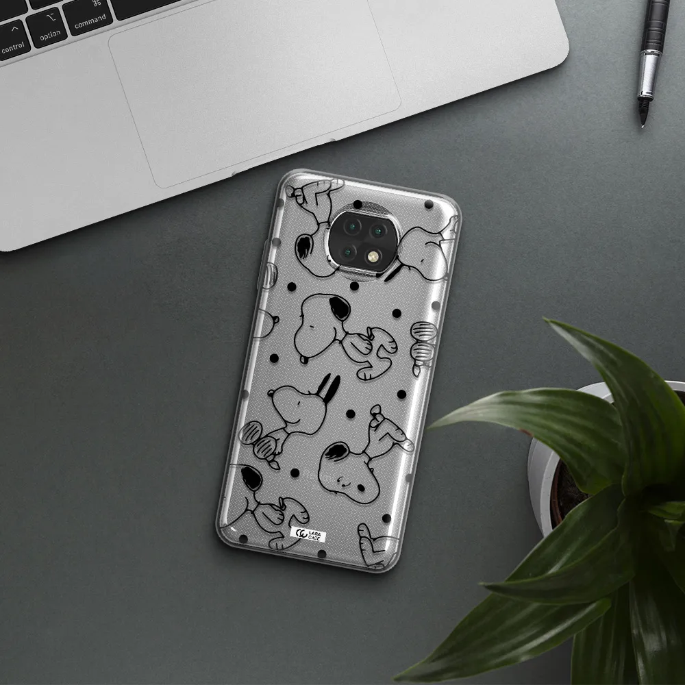 A Pattern Of Cartoon Characters Xiaomi Redmi Note 9T Clear Tpu Case
