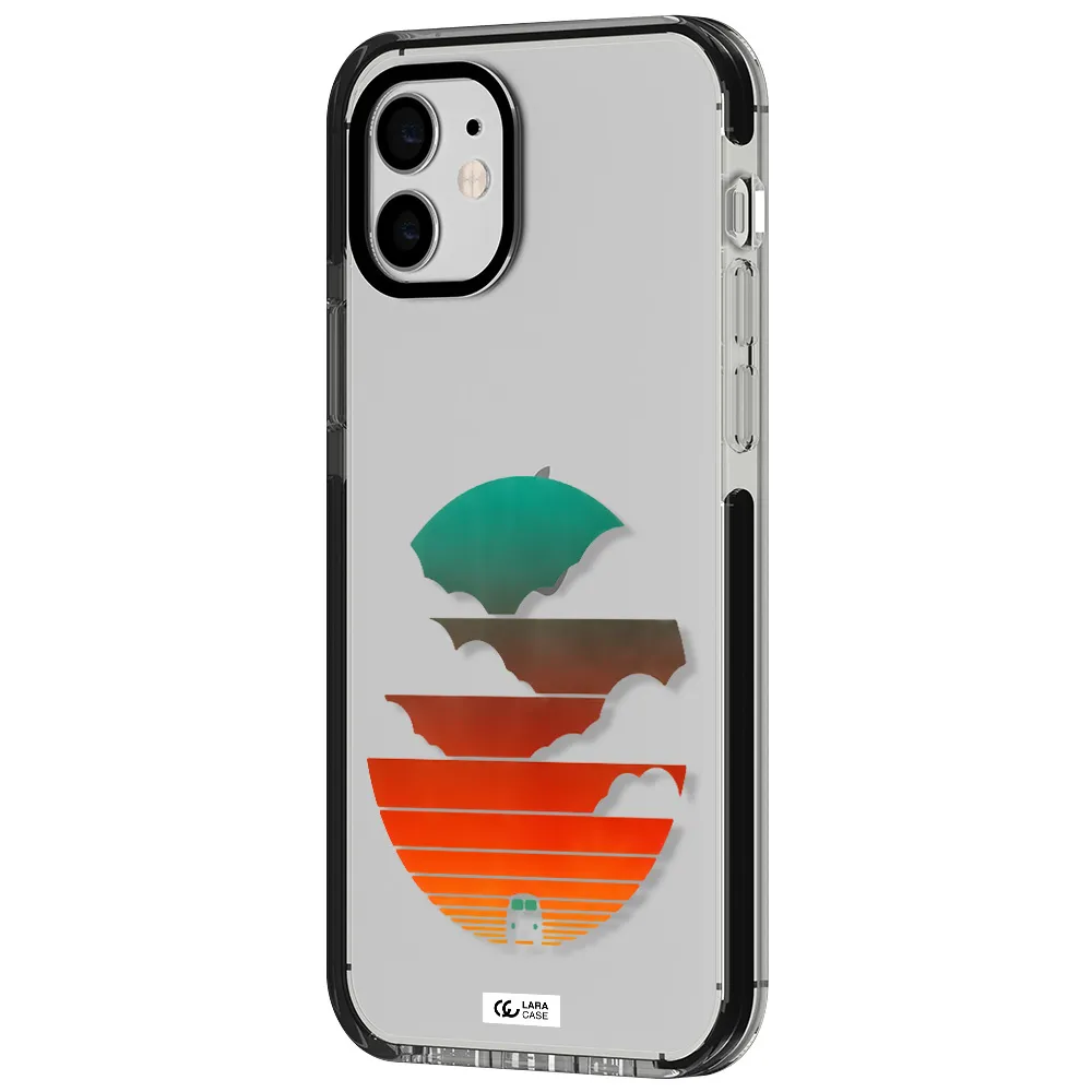 a logo of a boat Apple iPhone 11 impact black border Case