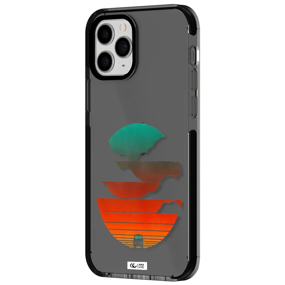 a logo of a boat Apple iPhone 11 pro impact Smoke Black Case
