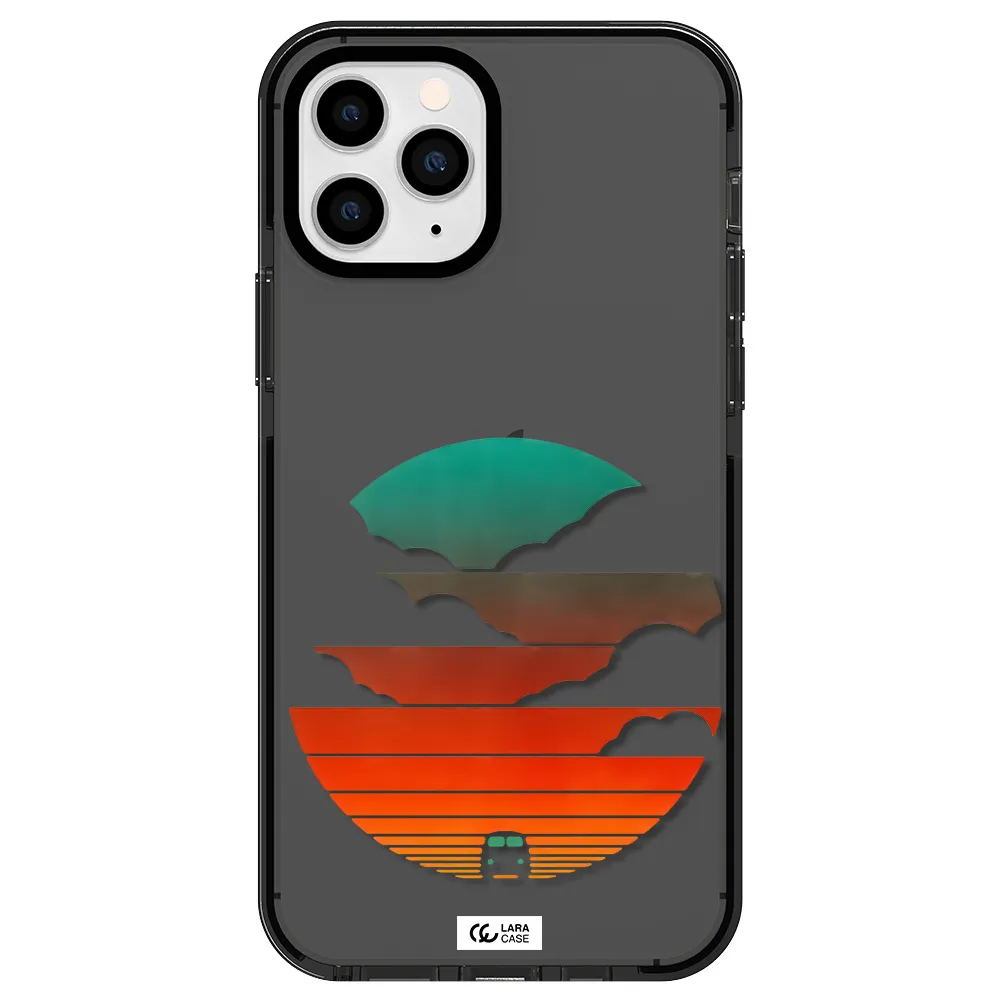 a logo of a boat Apple iPhone 11 pro max impact Smoke Black Case