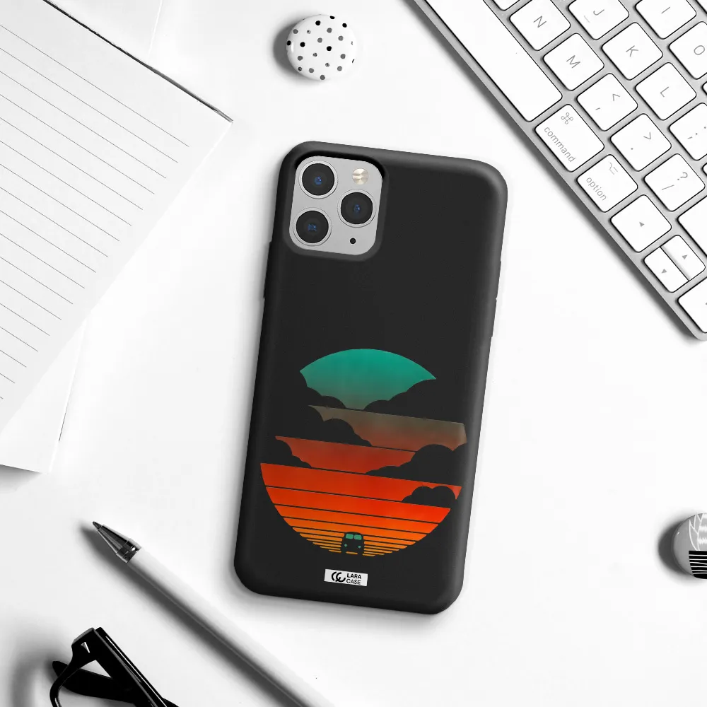 a logo of a boat Apple iPhone 11 pro max Silicone black Case