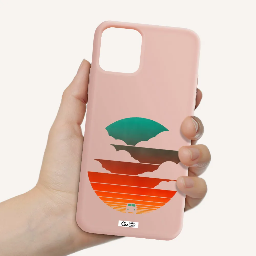 a logo of a boat Apple iPhone 11 pro max Silicone pastel pink Case