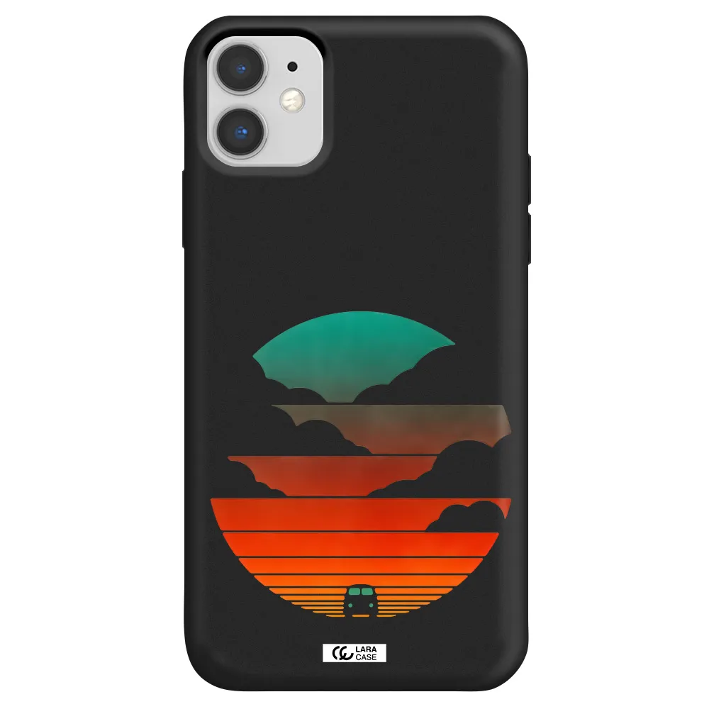 a logo of a boat Apple iPhone 11 Silicone black Case