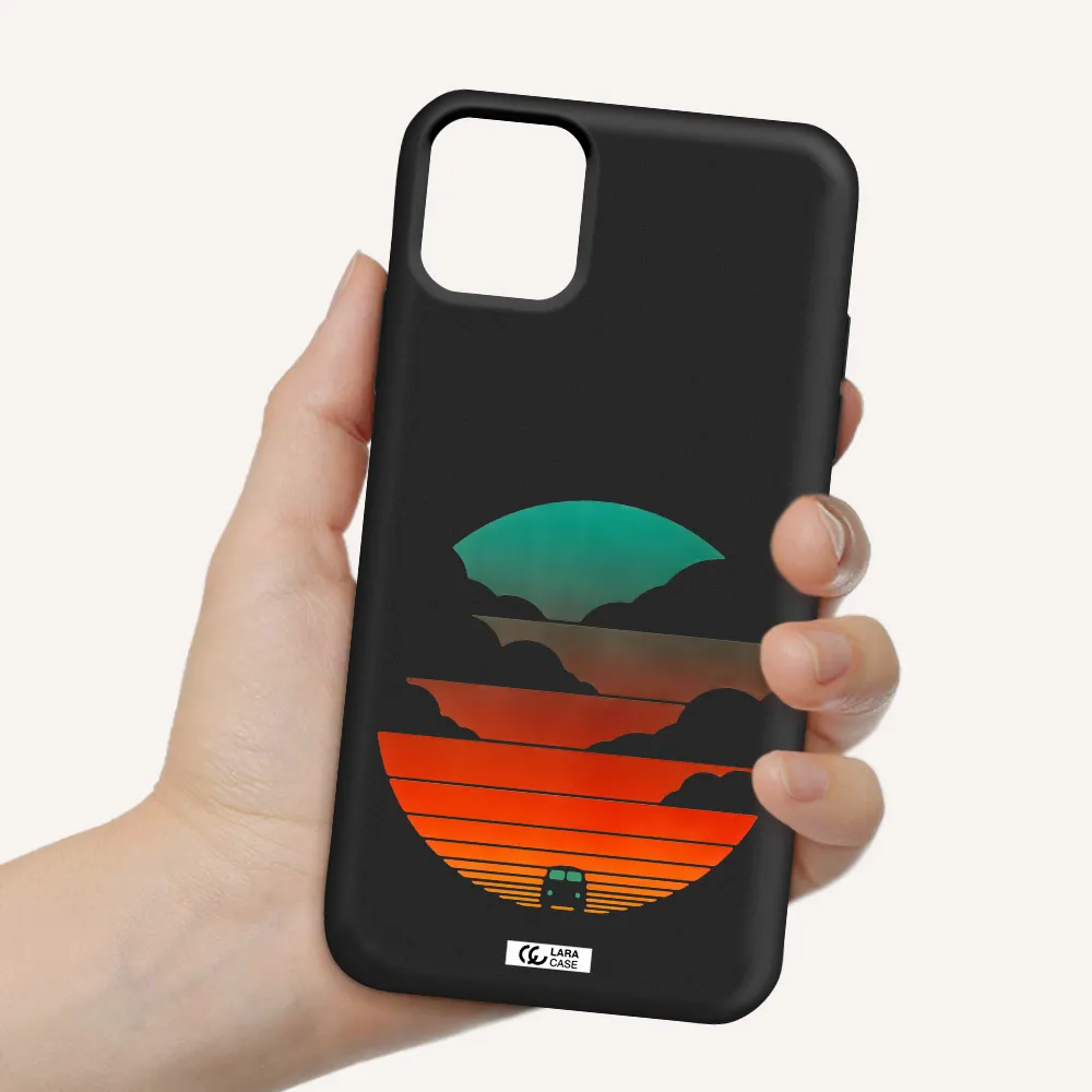 a logo of a boat Apple iPhone 11 Silicone black Case