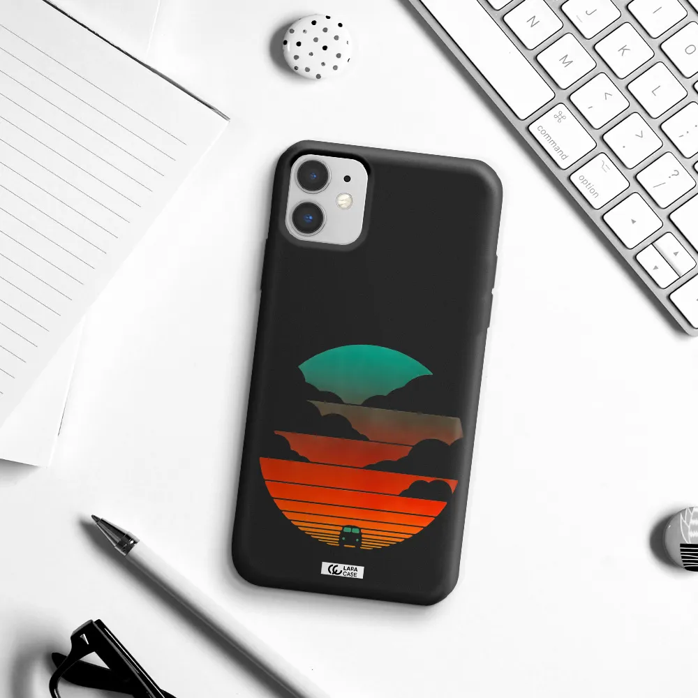 a logo of a boat Apple iPhone 11 Silicone black Case