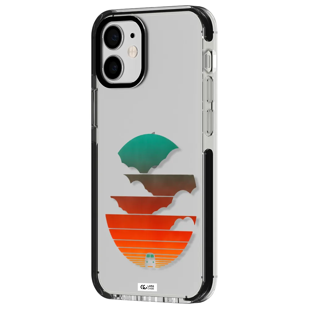 a logo of a boat Apple iPhone 12 mini impact black border Case