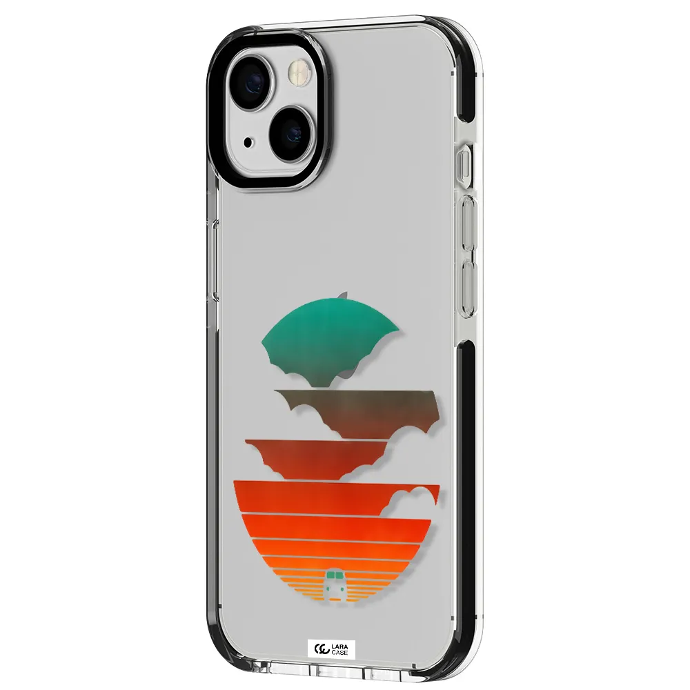 a logo of a boat Apple iPhone 13 impact black border Case