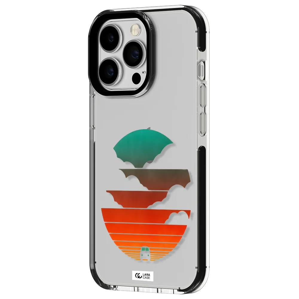 a logo of a boat Apple iPhone 13 Pro impact black border Case