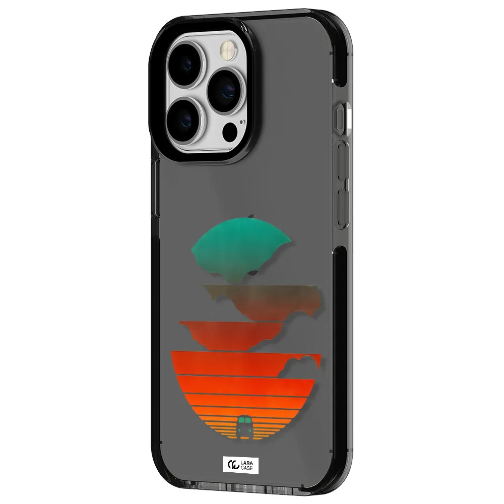 a logo of a boat Apple iPhone 13 Pro impact Smoke Black Case